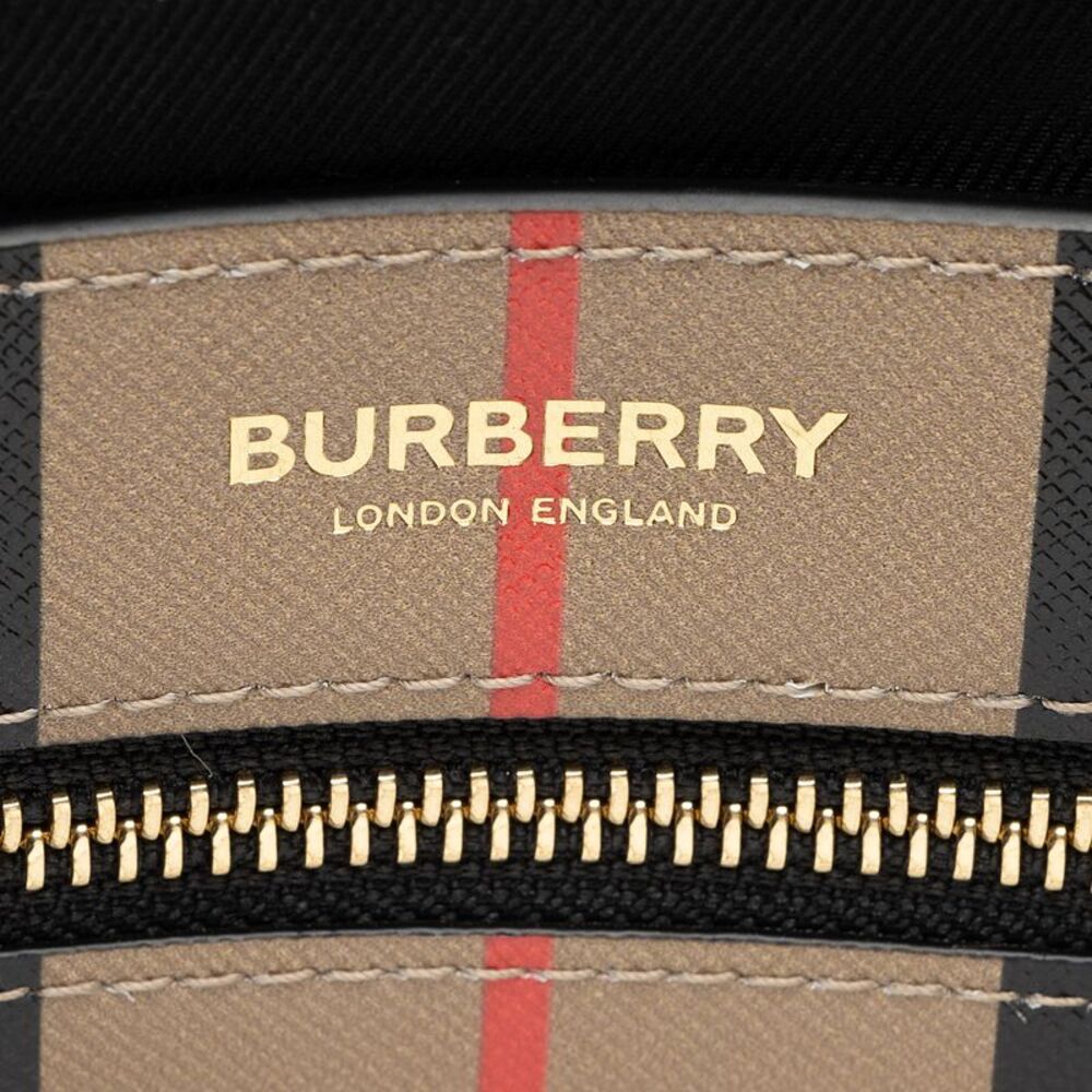 Burberry E-Canvas Icon Stripe Tote - Picture 8 of 12